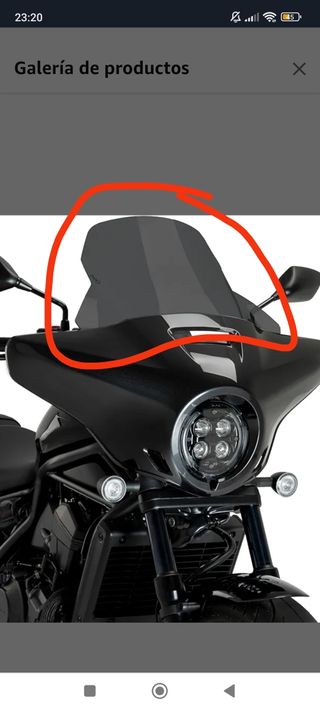 Cúpula Puig Honda Rebel 1100 touring 21545Fahumada