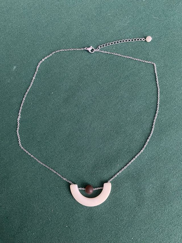 Collar y pendientes marfil vegetal 