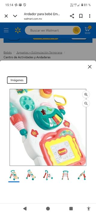 Andador bebé con piano y pizarra precio negociable