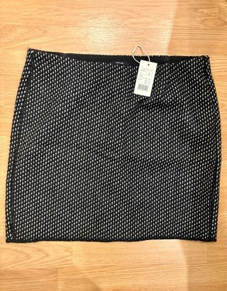 Falda de punto OPUS negra/blanca Talla L