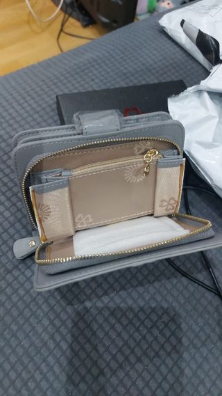 Cartera Mujer, Nueva, Blanca y Gris