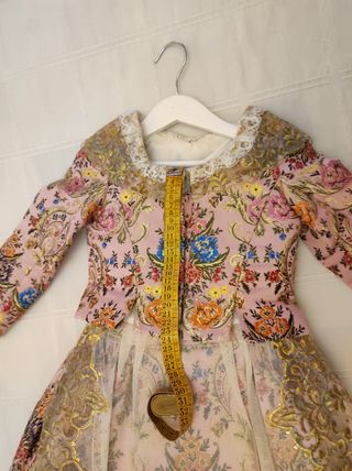 Traje Fallera rosa Talla 2-4 años