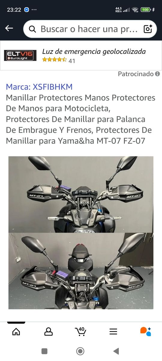 Guardamanos Yamaha MT-07