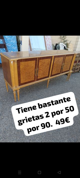 Mueble Salón Antiguo Madera Marrón y Dorado