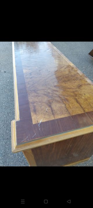 Mueble Salón Antiguo Madera Marrón y Dorado