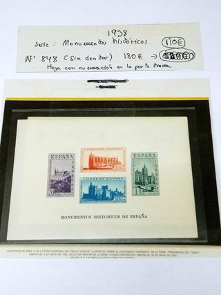 1938 Serie Monumentos Históricos Sin Dentar