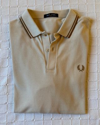 Polo Fred Perry Manga Larga Beige