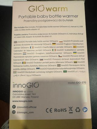 Scalda biberon portatile innoGIO GIOwarm