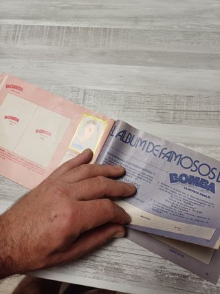 ALBUM CROMOS DE LOS FAMOSOS, BOMBA,1980