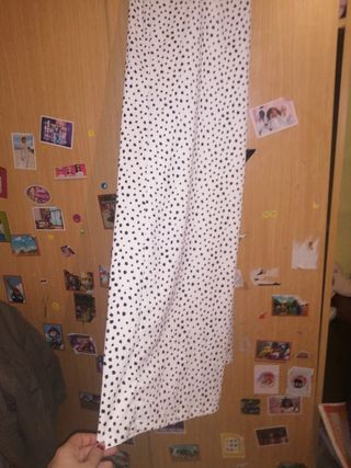 Mono largo Stradivarius lunares blanco XS