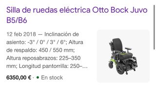 silla de ruedas eléctrica nueva