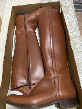 Botas de cuero marrones talla 42