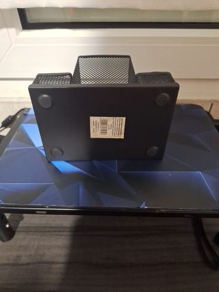 Organizador de escritorio negro 4 compartimentos