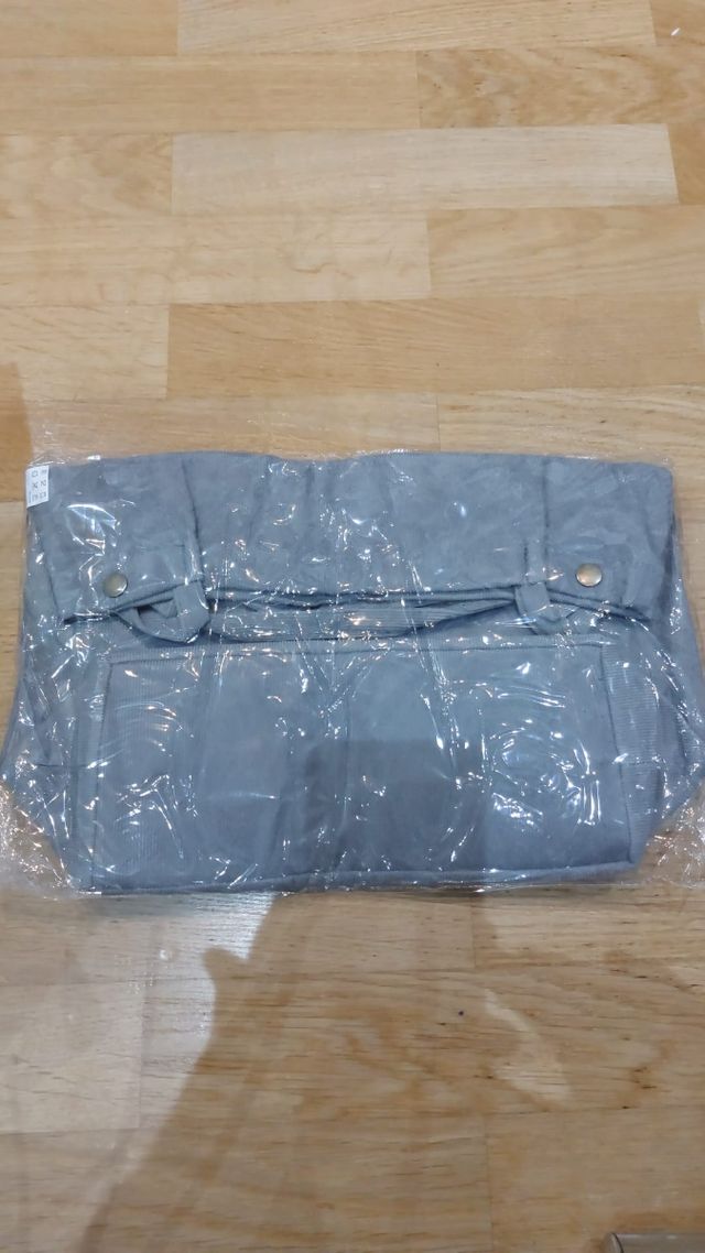 Bolsa de tela gris