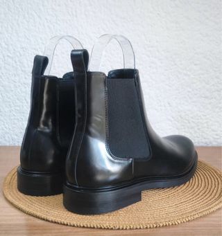 Botín Chelsea Piel Negro Massimo Dutti