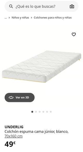 Cama para niño SNIGLAR IKEA 70x165