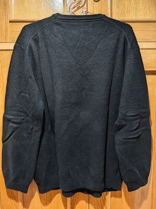 Jersey Pedro del Hierro en negro, lana 100%. T-XXL