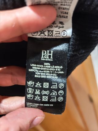 Jersey Pedro del Hierro en negro, lana 100%. T-XXL