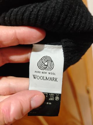 Jersey Pedro del Hierro en negro, lana 100%. T-XXL