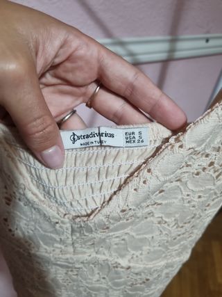 Top encaje rosa palo