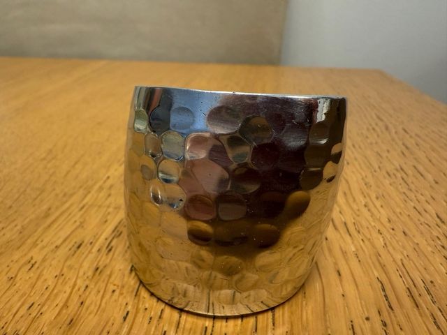 Servilleteros de metal plateado 8 unidades