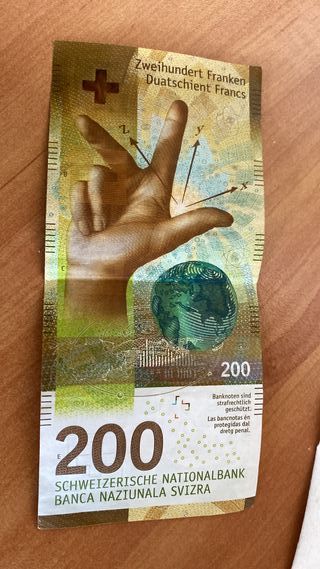 Billetes de colección Suiza 200 Francos