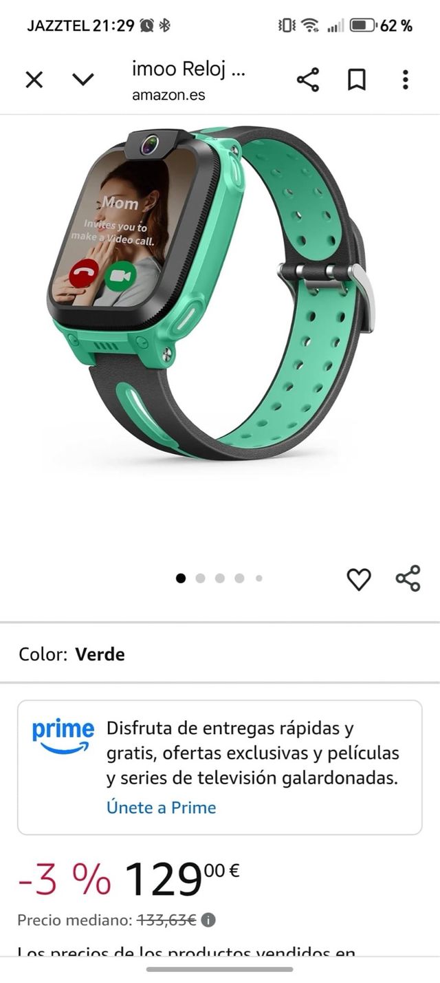Reloj inteligente imoo Verde