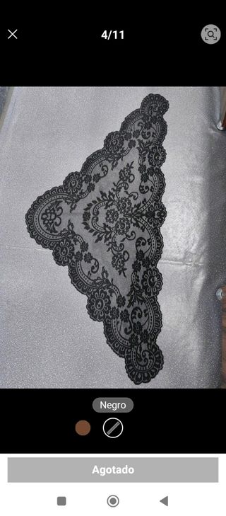 Mantilla fallera negra