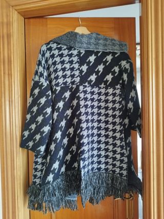 Cárdigan Bimba y Lola XS Houndstooth Oversize