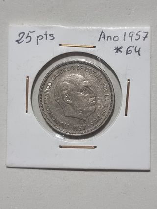 Moneda 25 pts Franco Caudillo 1957