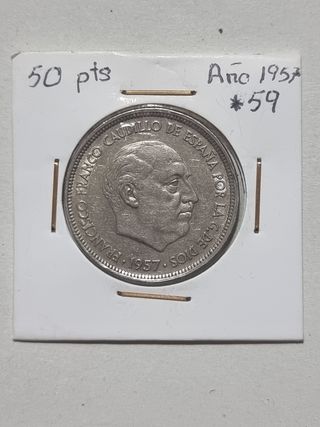 Moneda 50 pts Francisco Franco 1957