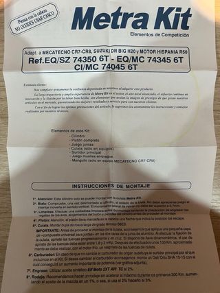 Cilindro Metra Kit ADP Minarelli Agua