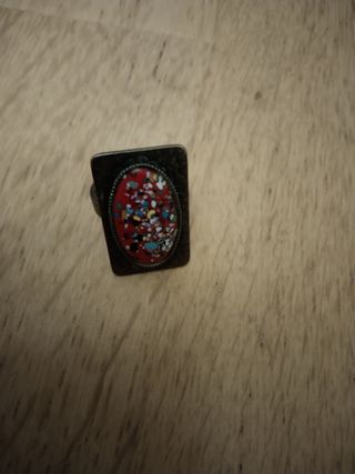 Anillo artesanal vintage multicolor