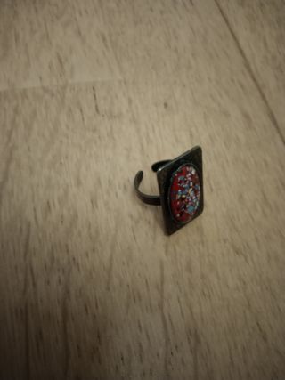 Anillo artesanal vintage multicolor