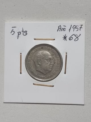 Moneda 5 Pts Año 1957 España