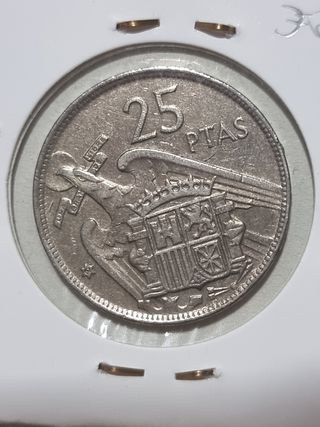 Moneda 25 pesetas Franco 1957