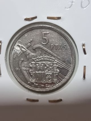 Moneda 5 Pesetas Franco 1957
