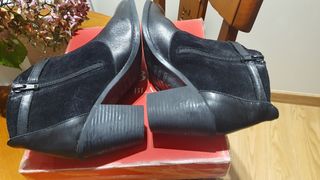 Botines piel estilo campero.