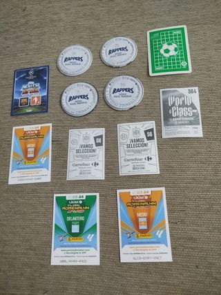 Lote cromos y rappers fútbol