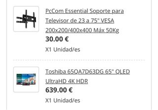 Toshiba 65 QLED TV 4K HDR
