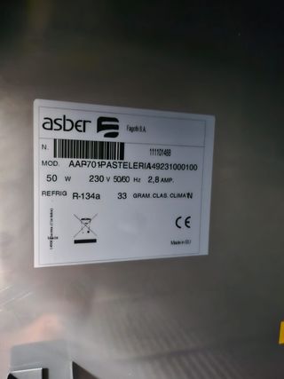 ✅✅Armario Refrigerado Asber Especial Pastelería✅