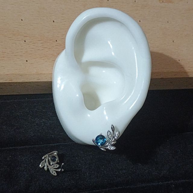 Pendientes Topacio Azul