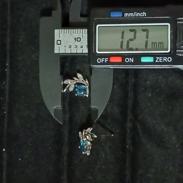 Pendientes Topacio Azul