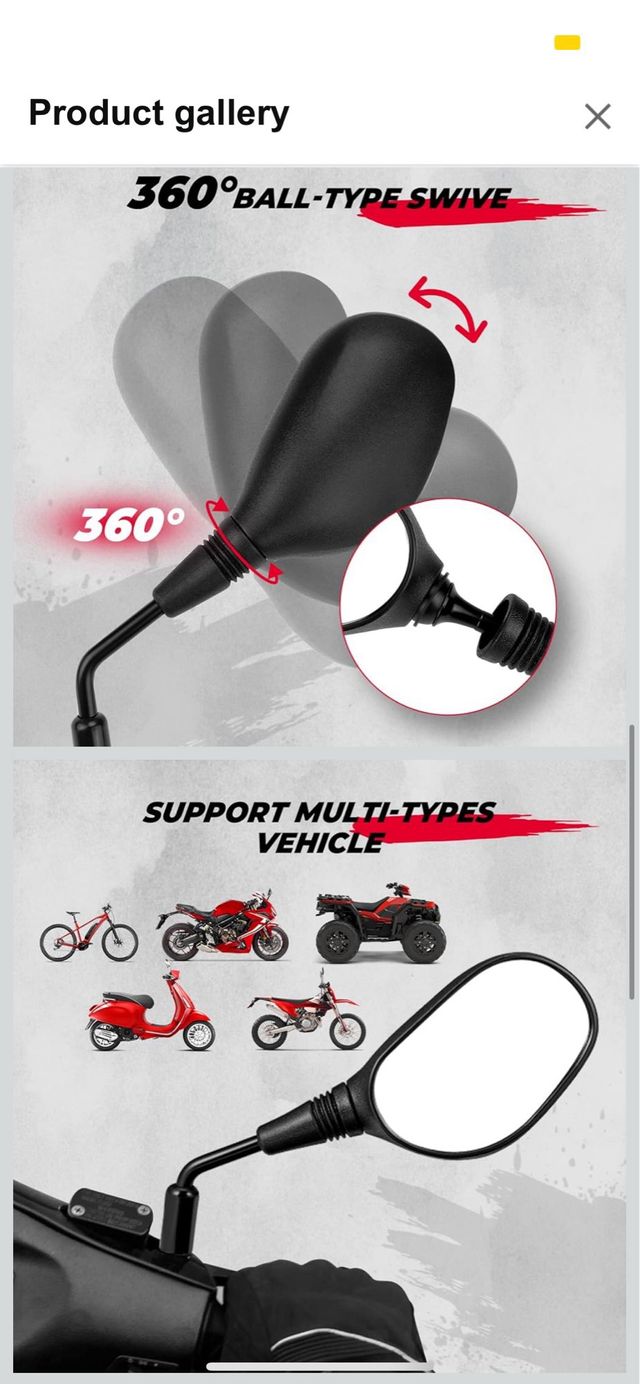 Espejo Moto KEMIMOTO 22mm