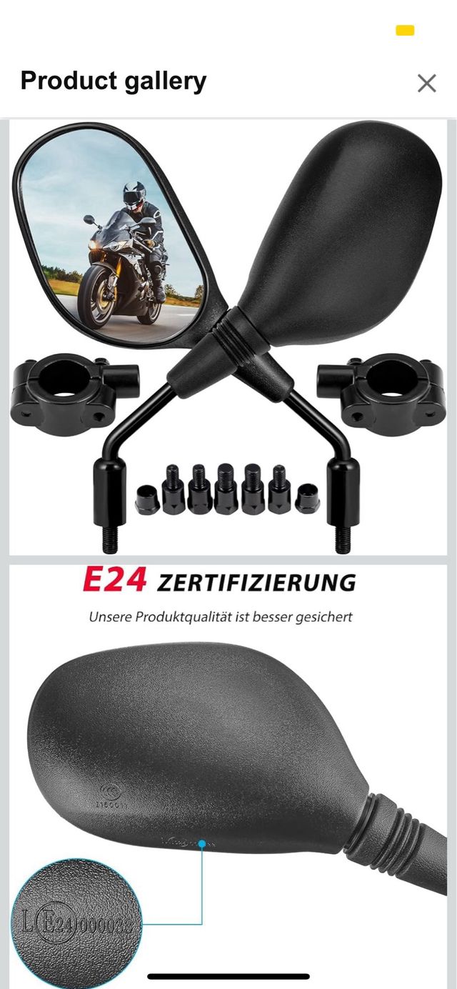 Espejo Moto KEMIMOTO 22mm