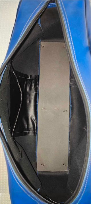 Maleta Vintage Piel Deportiva Azul/Marrón