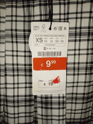 Falda de cuadros XS/34