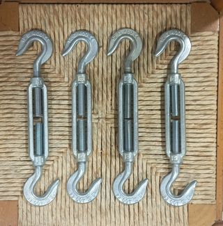 4 Tensores de Gancho Metálicos (400 kg, 27 cm) Nue