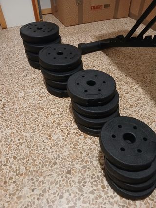 Banco de Gimnasio con Mancuernas