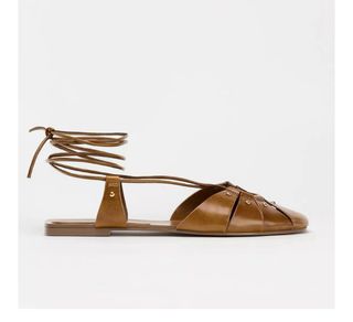 Sandalias atadas de hombre piel con tachas Zara